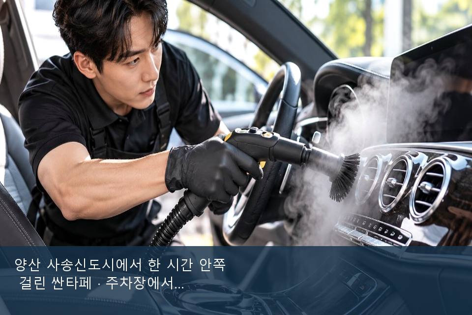 양산 사송신도시에서 한 시간 안쪽 걸린 싼타페 · 주차장에서 부른 날