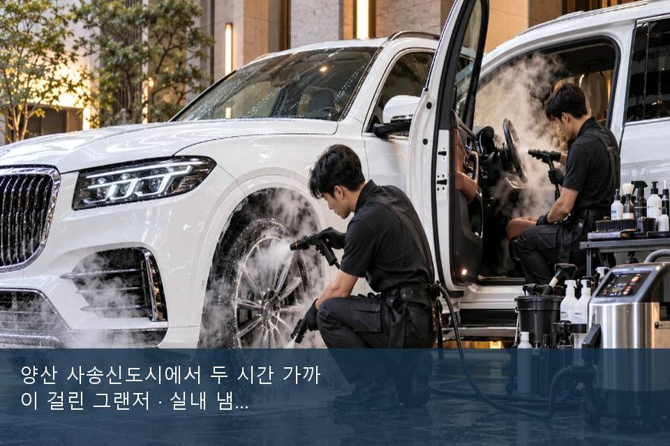 양산 사송신도시에서 두 시간 가까이 걸린 그랜저 · 실내 냄새를 연 기록