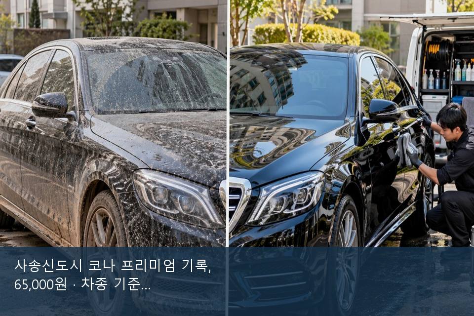 사송신도시 코나 프리미엄 기록, 65,000원 · 차종 기준 금액
